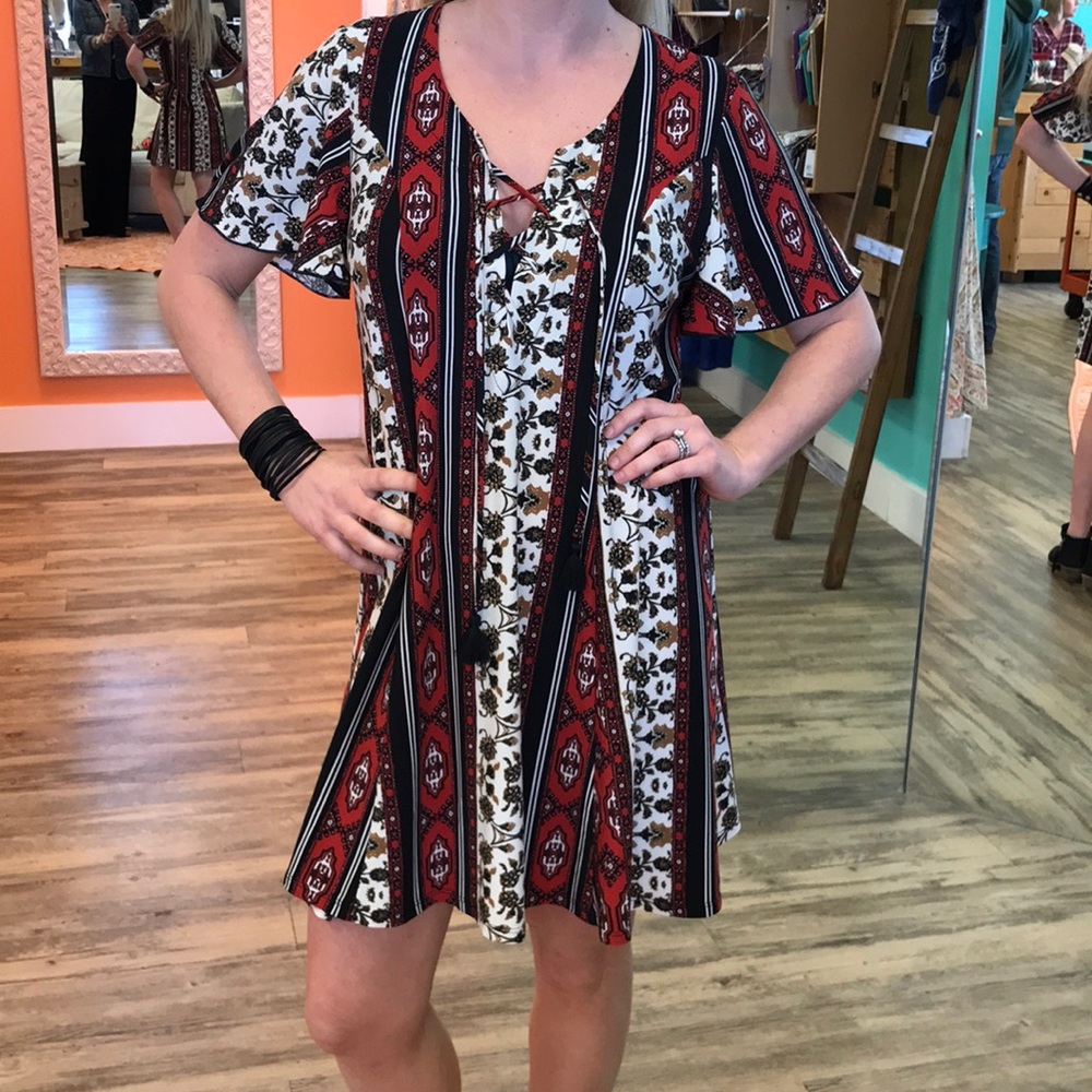 Matilda Mini Dress in Anderson Stripe Spandy